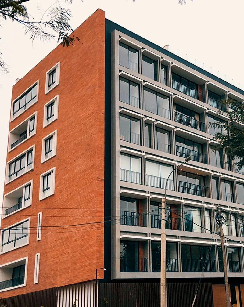 Fachada del edificio Mocca en Miraflores